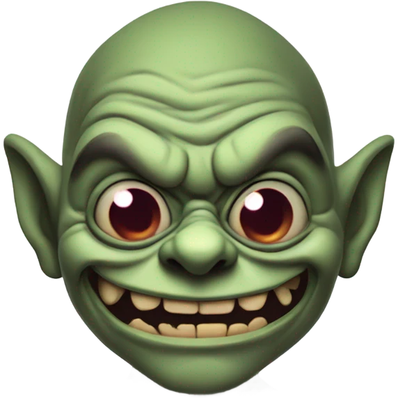 evil and malicious goblin with a vape emoji