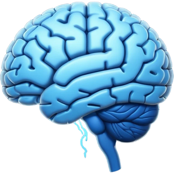 brain silhouette with a play button inside emoji