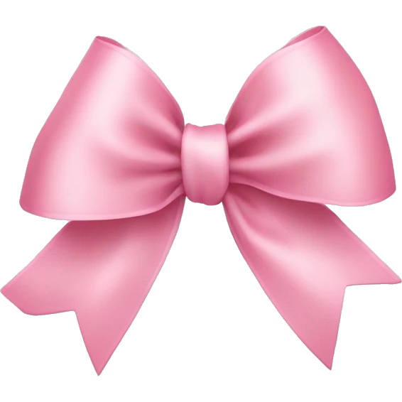 light pink ribbon bow emoji
