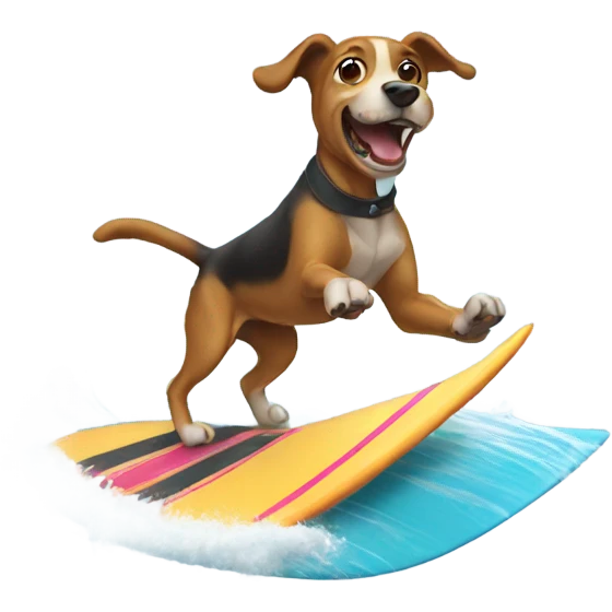 dog surfing  emoji