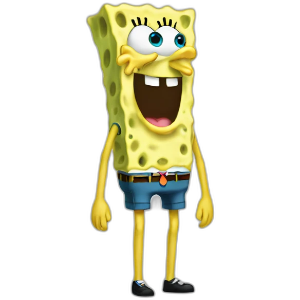 spongebob with no arms or legs emoji