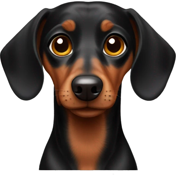 Black & brown dachshund emoji