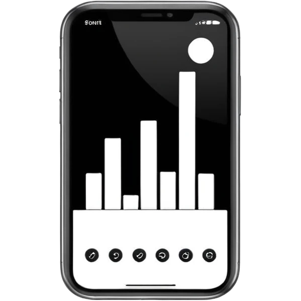 black and white vertical chart emoji