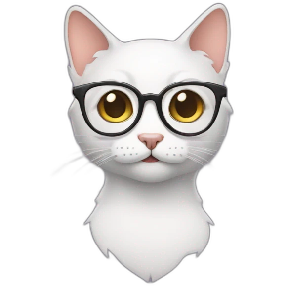 cat with nerd face emoji