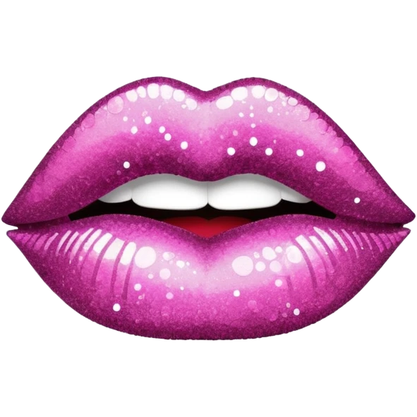 glitter pink mark of lipstick kiss emoji