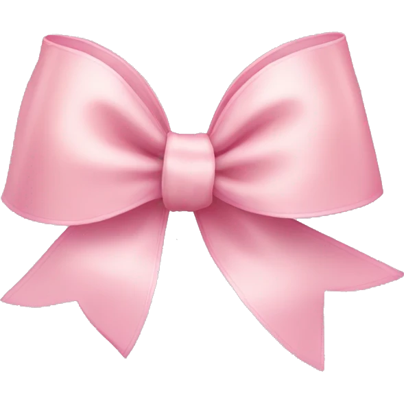 light pink ribbon bow emoji