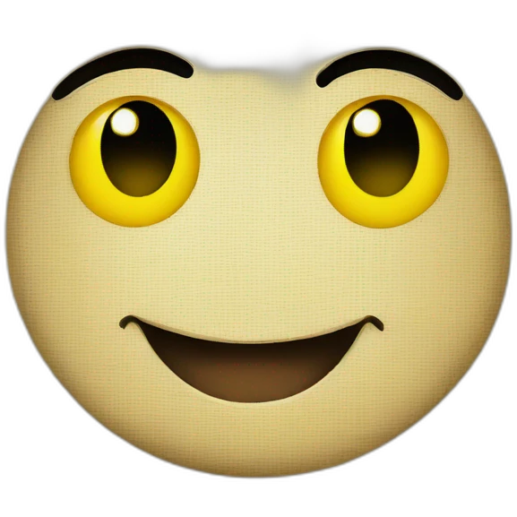 yellow emoji smiled rising one eyebrow emoji