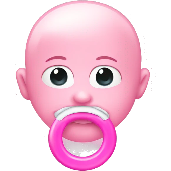 Pink pacifier  emoji