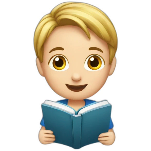 children with dictionaries emoji
