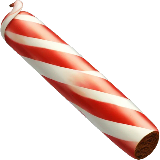 candy cane cigar emoji