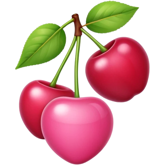 pink cherries  emoji