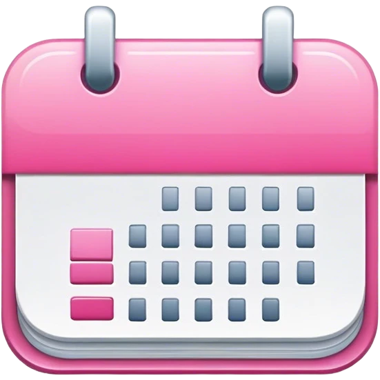 pink calendar 3 icon emoji