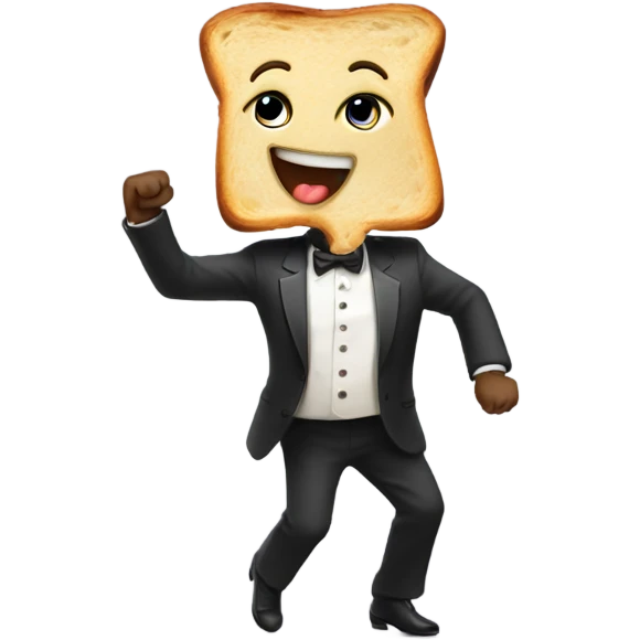 Dancing toast emoji