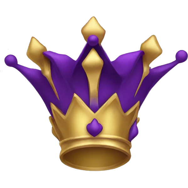 Purple And Gold Jester Crown emoji