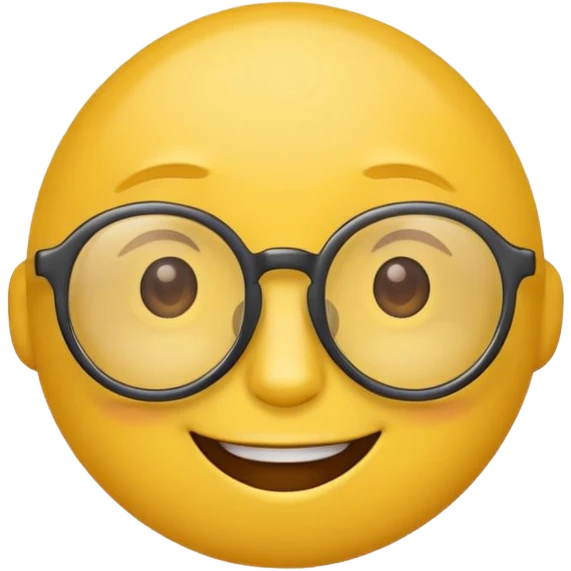 yellow emoji in glasses emoji