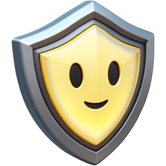 Clash of Clans aesthetic: Cinematic Playful 3D Isometric Energy Shield Emoji, rendered in a 3D vector-style similar to standard emojis with minimal shading and bold, simplified shapes. A compact, distinct form with signature details, softly glowing with a futuristic sci-fi warfare charm. Simplified yet unmistakably iconic, highly detailed and consistent, glowing with a soft radiance and high shine. Stylized with a touch of high-tech brilliance and a soft glowing outline, capturing the essence of a beloved gaming relic with a friendly, playful manner! emoji