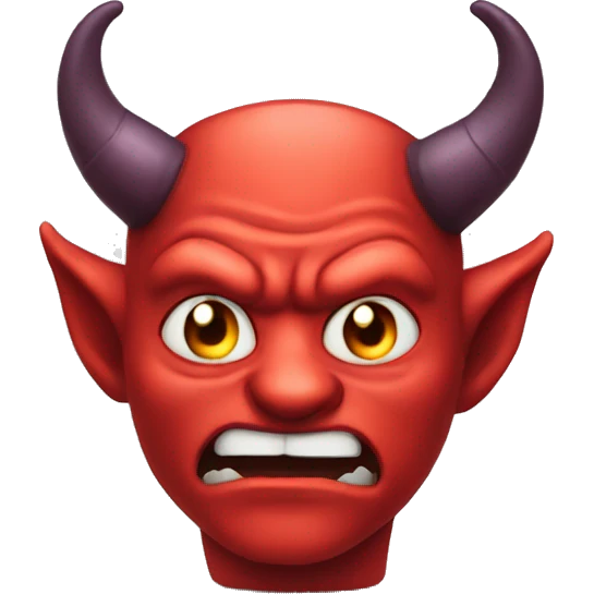 Smart Devil with a big brain emoji