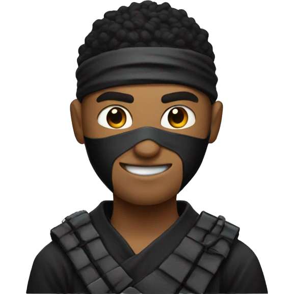 Ninja with a low taper fade emoji