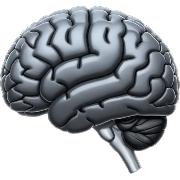 A full black brain emoji