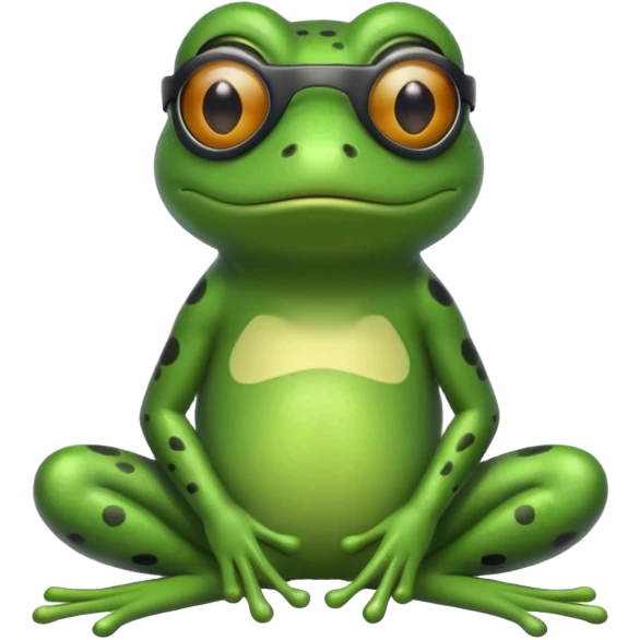 Frog with eye patch emoji