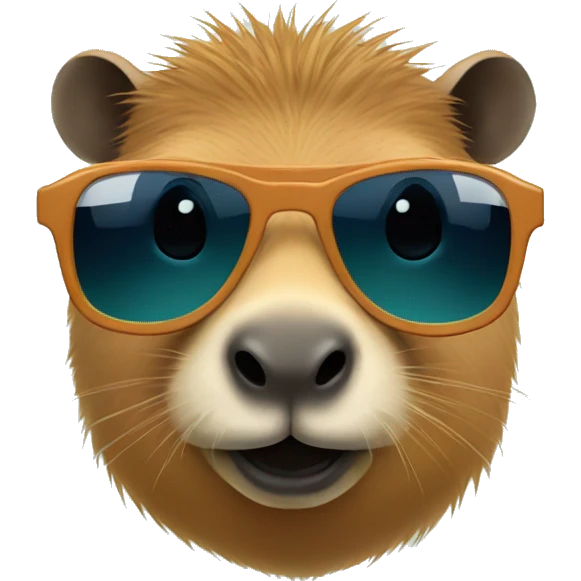 Capybara wearing sunglasses  emoji