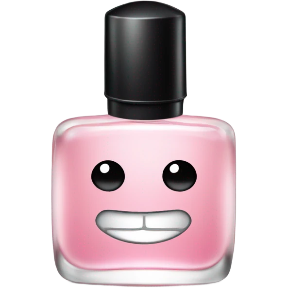 smiling perfume with black cap emoji