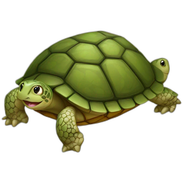 Chat sur un tortue emoji