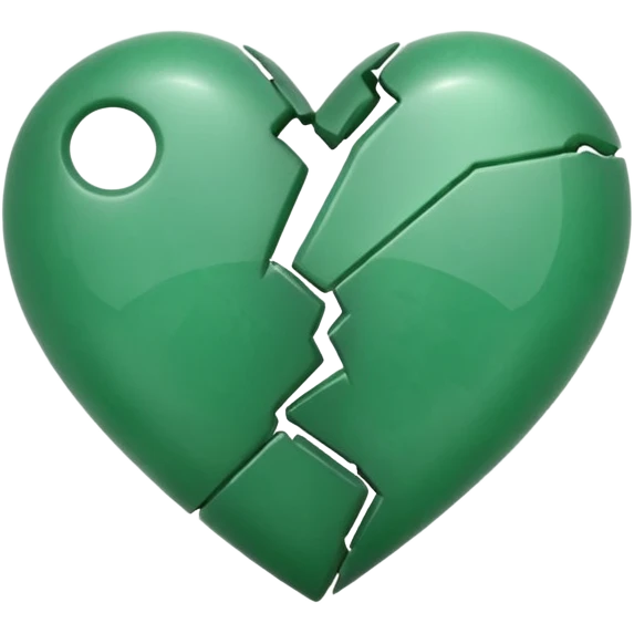 A green broken heart emoji