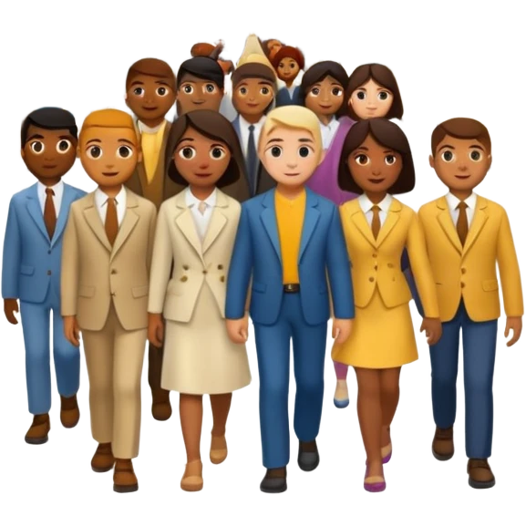 street with many people emoji