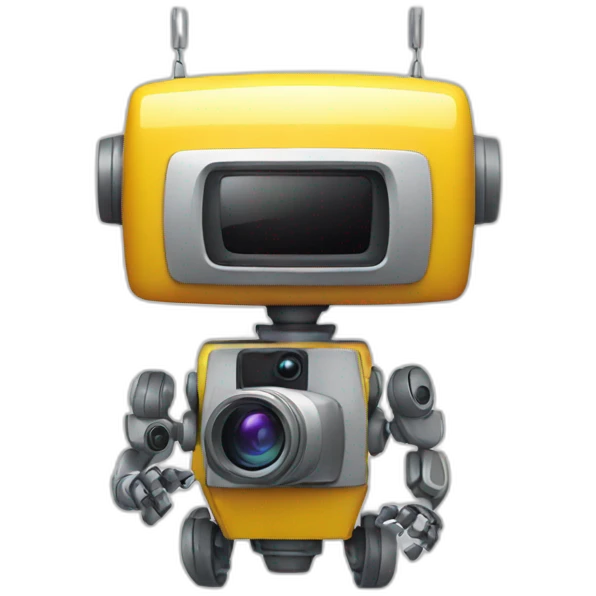 robot with video camera emoji