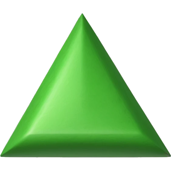 triangulo verde unicolor no 3D emoji