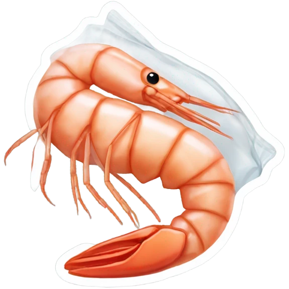 a bag of frozen shrimp emoji