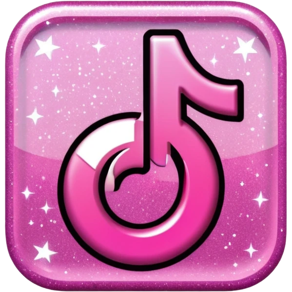 glitter pink logo TikTok emoji