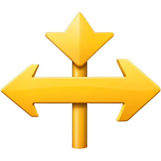 yellow sign in full direction emoji