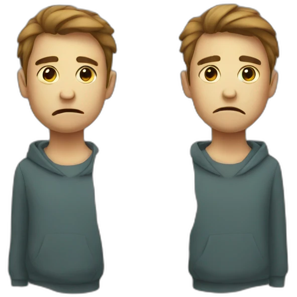 half happy half sad emoji