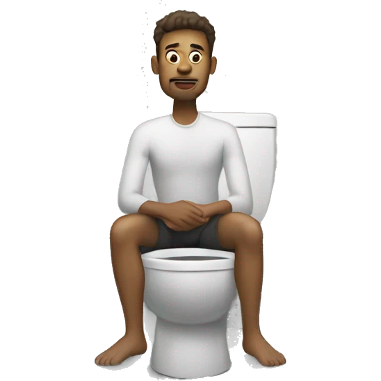 A man in a toilet emoji