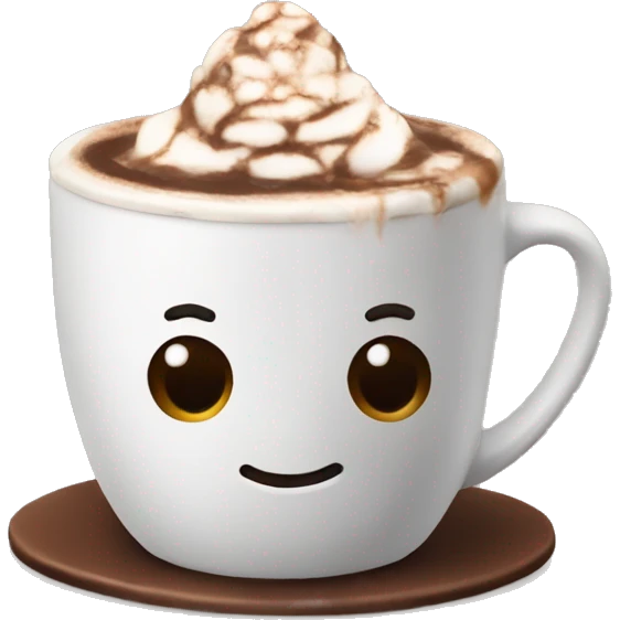 Hot chocolate with mashellow  emoji