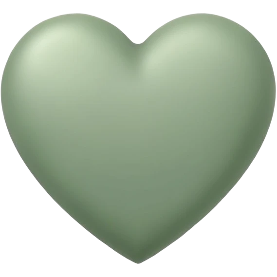 Sage green heart emoji