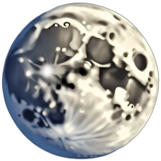 Lune avec 3 étoiles au milieu emoji