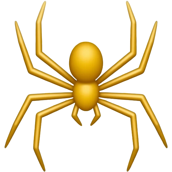 Una ragnatela gialla elettrica all' interno di una bolla emoji