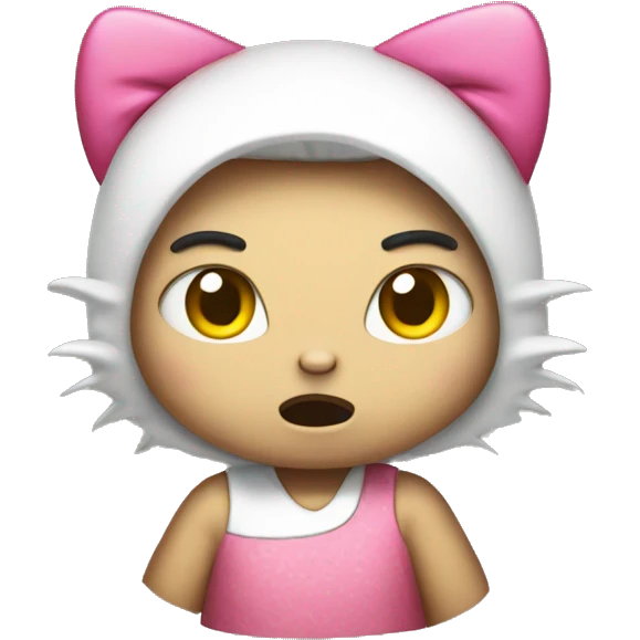 hello kitty mad emoji
