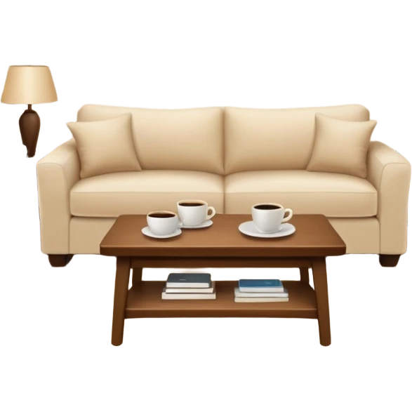 Realistic livingroom neutral color emoji