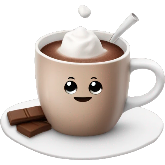 Hot Chocolate marshmallows  emoji
