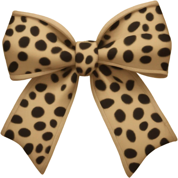 leopard print bow  emoji