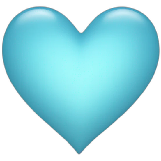 Light blue Heart emoji