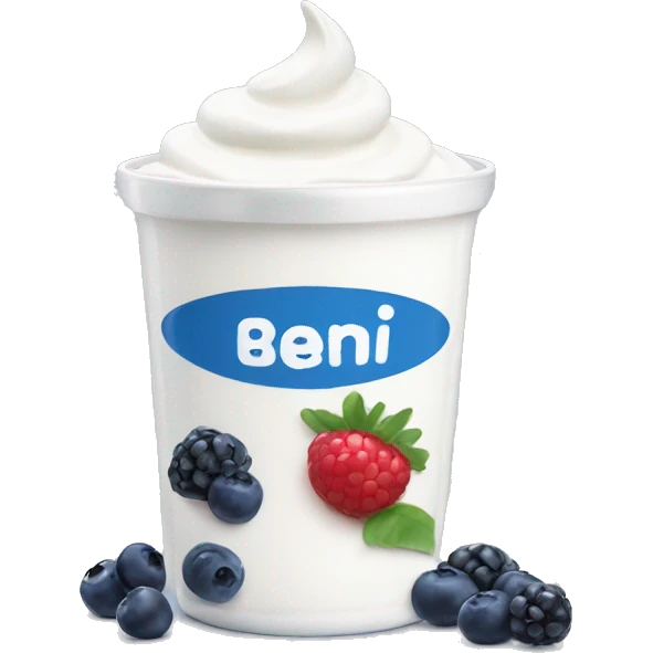 Yoghurt with blueberrys emoji