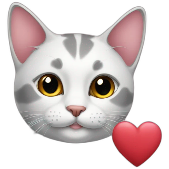 Cat with a heart emoji