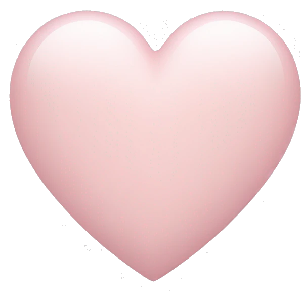 Pale pink heart emoji