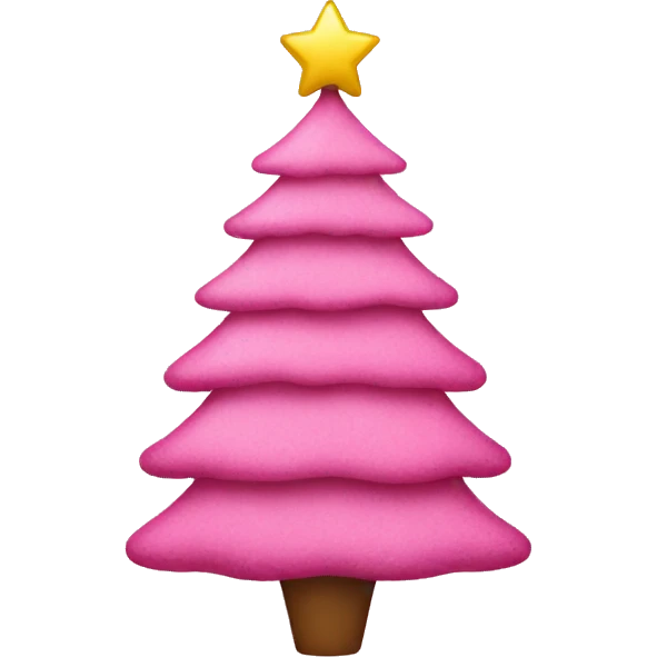 A pink Christmas tree emoji