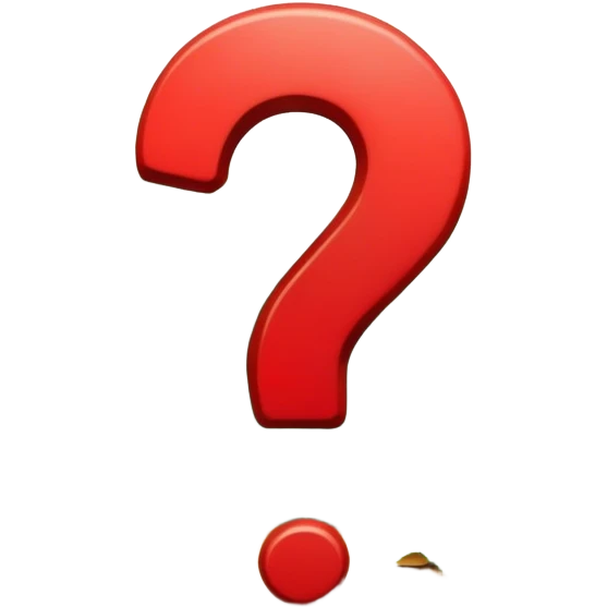 a red question mark in the middle of a rainforest emoji